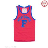 heren abercrombie fitch tanktop letter f blauw rood Kleren Merken mjmxv518